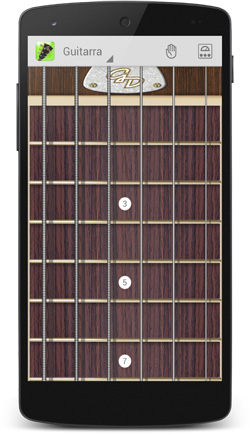 Guitar Droid - Guitarra multitáctil configurable para Android - Mástil con ocho trastes Guitar Droid - Guitarra multitáctil configurable para Android - Mástil con ocho trastes